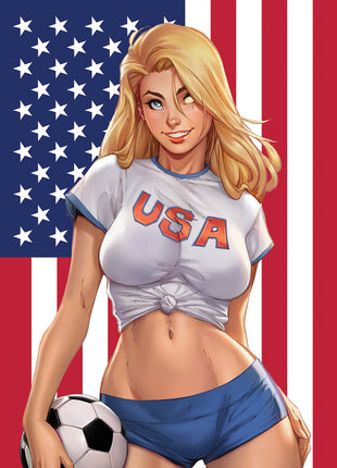 USA World Cup Flag Mini Art Print