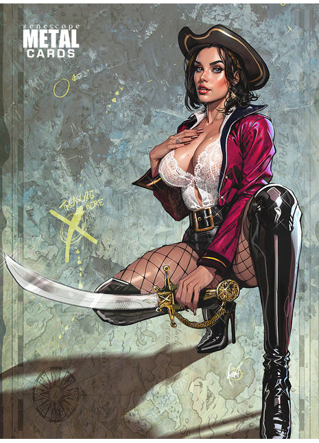 Cedric Poulat - August 2025 Pirate Princess METAL CARD - Zenescope Entertainment Inc