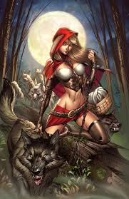 J. Scott Campbell - Red Riding Hood Art Print