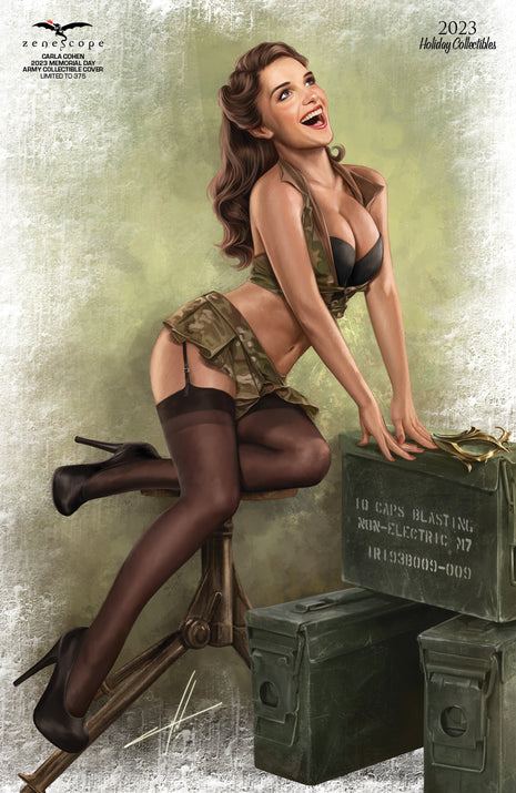 Carla Cohen - 2023 Memorial Day Army Collectible Cover - LE 375 - Zenescope Entertainment Inc