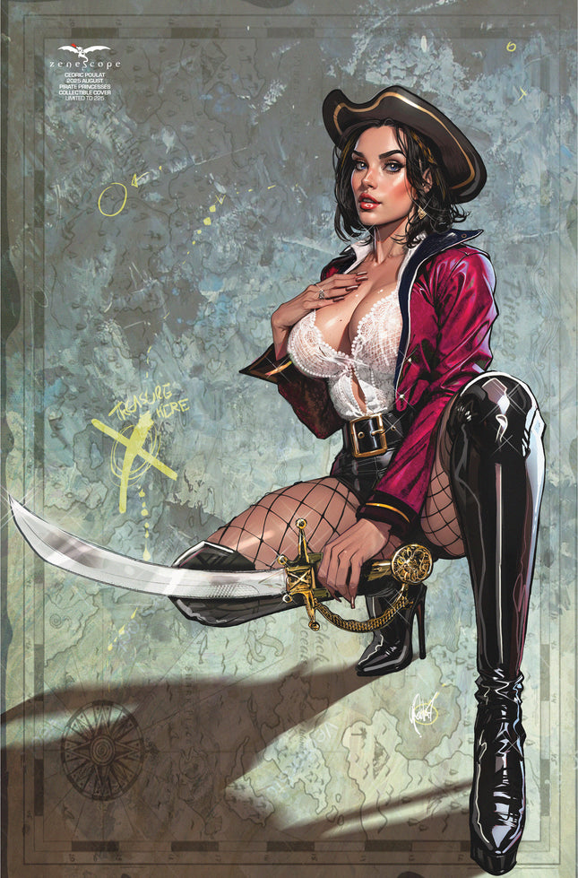 Cedric Poulat - 2025 August Pirate Princesses Collectible Cover - LE 225 - Zenescope Entertainment Inc