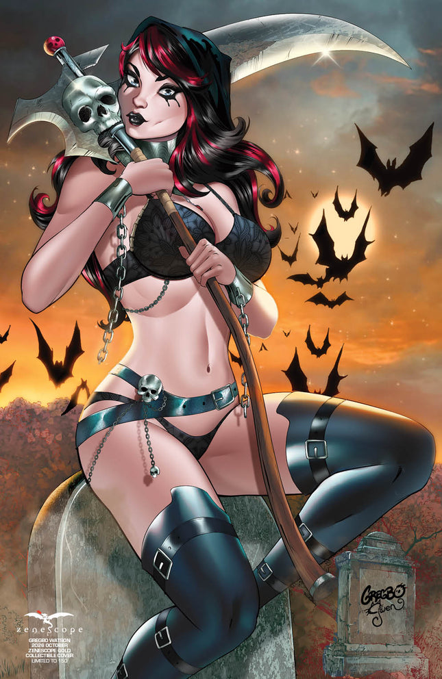 Gregbo Watson - 2026 October Zenescope Gold Collectible Cover w/ PASSPORT STICKER - LE 150 - Zenescope Entertainment Inc