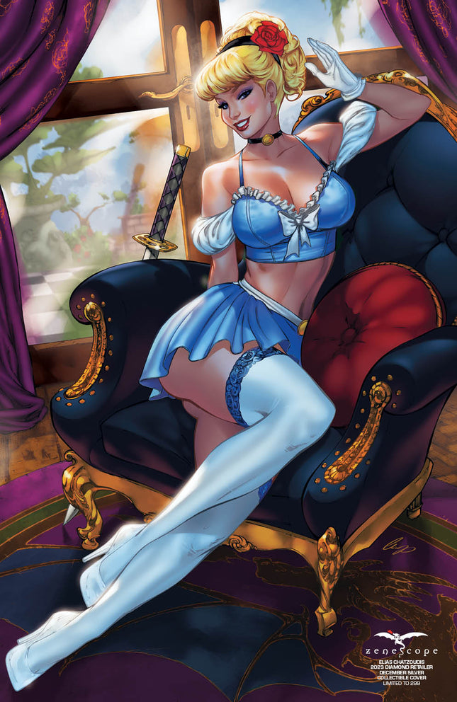 Elias Chatzoudis December 2023 Diamond Retailer Silver Collectible LE299 - Cover E - Zenescope Entertainment Inc