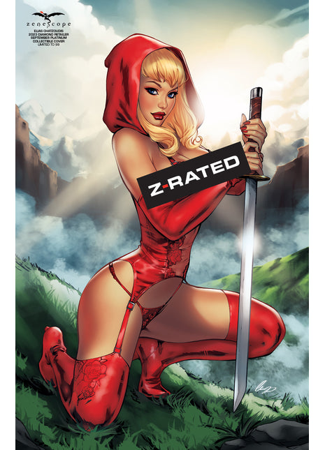 Elias Chatzoudis - 2023 Diamond Retailer September Platinum Collectible Cover - Limited to 99 - Zenescope Entertainment Inc