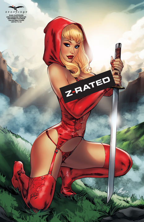 Elias Chatzoudis - 2023 Diamond Retailer September Platinum Collectible Cover - Limited to 99 - Zenescope Entertainment Inc