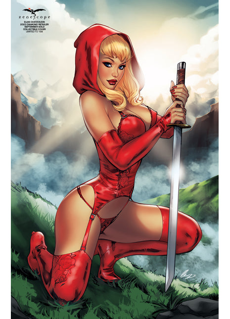 Elias Chatzoudis - 2023 Diamond Retailer September Gold Collectible Cover - Limited to 199 - Zenescope Entertainment Inc