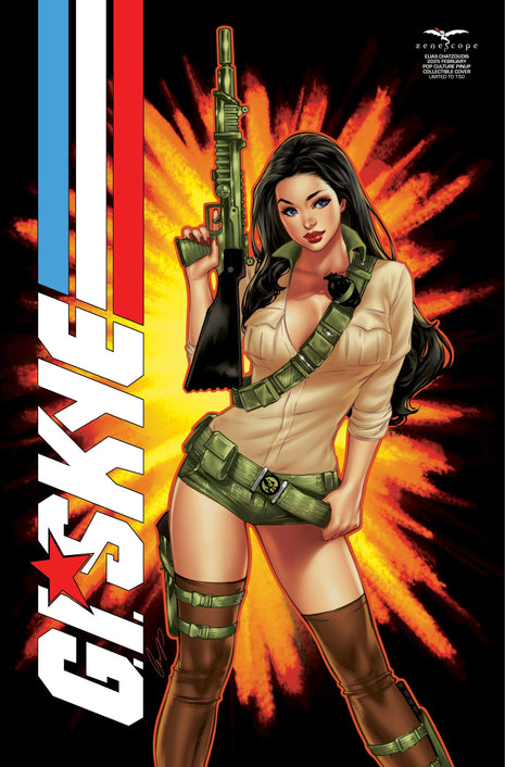 9.8 CGC Elias Chatzoudis - 2025 February Pop Culture Pinup Collectible Cover - LE 150 - Zenescope Entertainment Inc