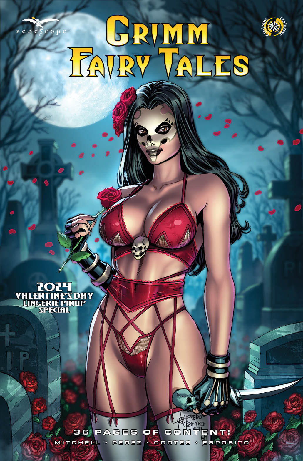 Grimm Fairy Tales 2024 Valentine's Day Lingerie Pinup Special | Shop Zenescope Zenescope Entertainment Inc Grimm Fairy Tales 2024 Valentine's Day Lingerie Pinup Special | Shop Zenescope Zenescope Entertainment Inc