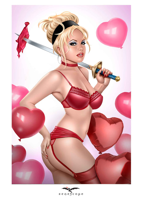Keith Garvey - Secret Crush Mini Art Print - Zenescope Entertainment Inc
