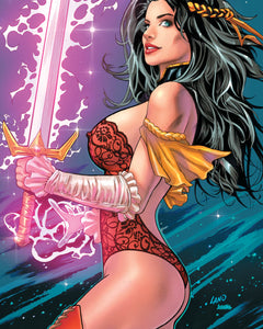 Greg Land - 2026 May Zenescope Gold Collectible Cover w/ Passport Sticker - LE 150 - Zenescope Entertainment Inc