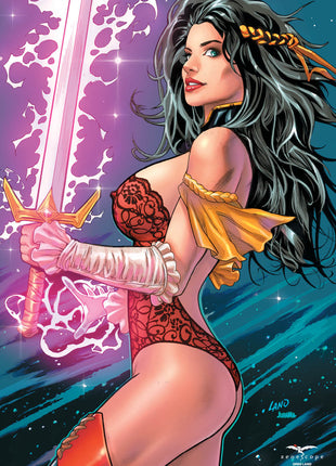 Greg Land - 2026 May Zenescope Gold Collectible Cover w/ Passport Sticker - LE 150 - Zenescope Entertainment Inc