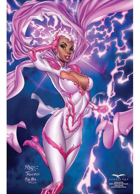 John Royle - 2023 Diamond Retailer June Silver Collectible Cover - Limited to 299 - Zenescope Entertainment Inc