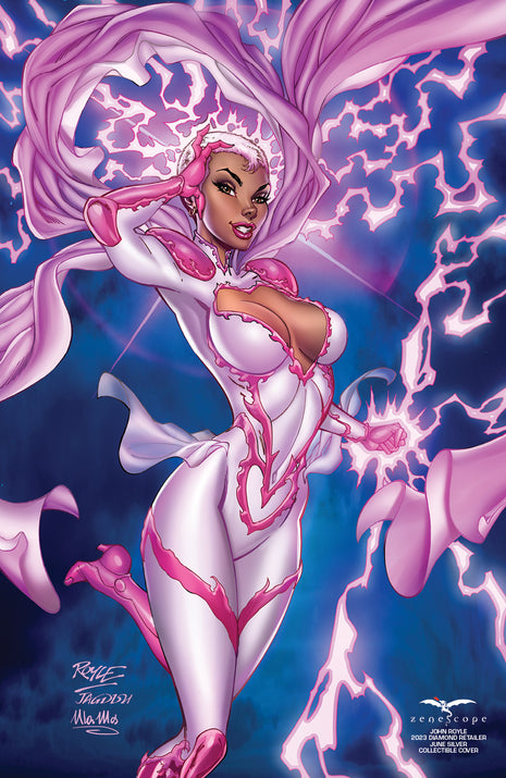 John Royle - 2023 Diamond Retailer June Silver Collectible Cover - Limited to 299 - Zenescope Entertainment Inc