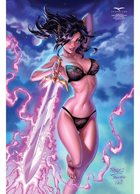 John Royle - 2025 Diamond Retailer July Platinum Collectible Cover- LE 75 - Zenescope Entertainment Inc