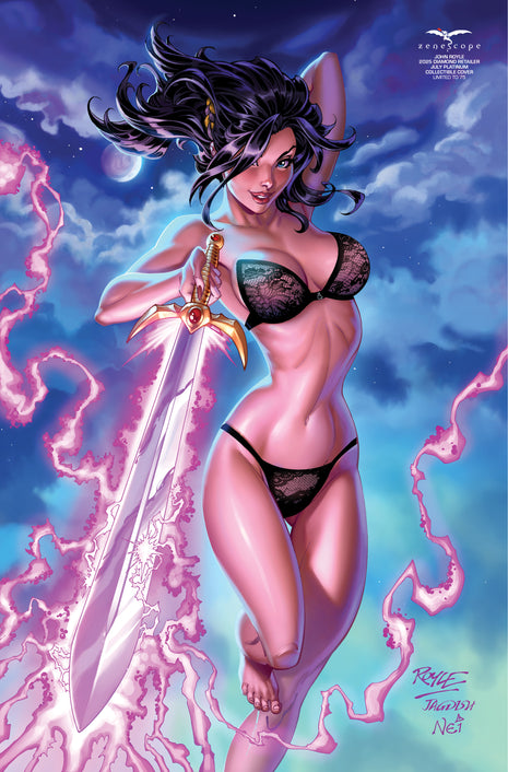 John Royle - 2025 Diamond Retailer July Platinum Collectible Cover- LE 75 - Zenescope Entertainment Inc