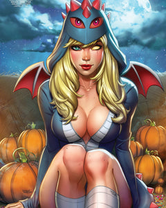 Jyn Leonard - 2025 Monster Hunter Sticker Chase Prize Collectible Cover - LE 150 - Zenescope Entertainment Inc
