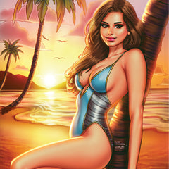 Jyn Leonard - Grimm Fairy Tales 2025 Swimsuit Edition Diamond FOC Collectible Cover - Zenescope Entertainment Inc