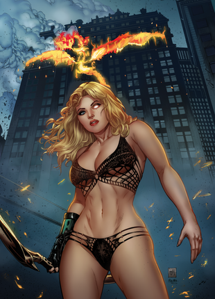 Mike Krome - Robyn Cosplay Lingerie Art Print