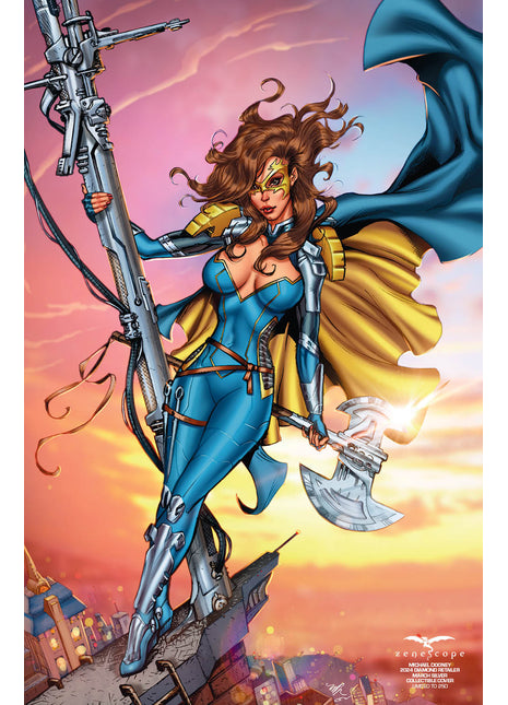 Michael Dooney - 2024 Diamond Retailer March Silver Collectible Cover - LE 250 - Zenescope Entertainment Inc