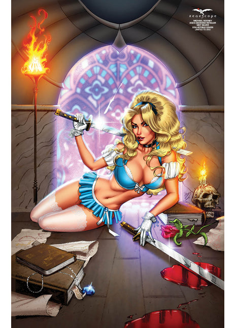 Michael Dooney - 2024 Diamond Retailer May Silver Collectible Cover - LE 250 - Zenescope Entertainment Inc