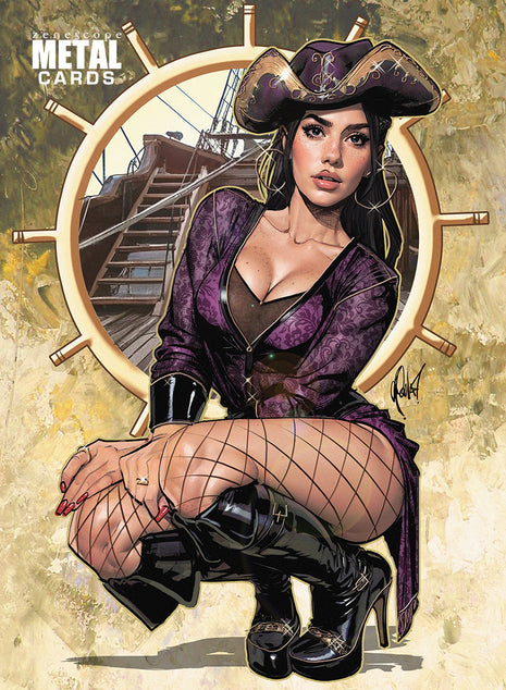Cedric Poulat - October 2025 Jasmine Pirate Princess Reg - Metal Card - Zenescope Entertainment Inc