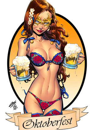 Paul Green - 2025 Oktoberfest Lingerie Art Print - Zenescope Entertainment Inc