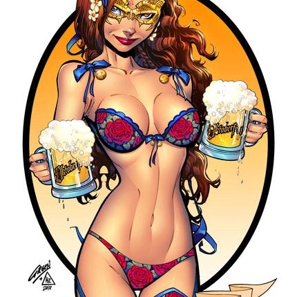 Paul Green - 2025 Oktoberfest Lingerie Art Print - Zenescope Entertainment Inc