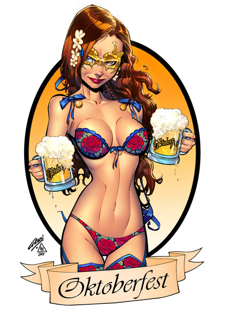 Paul Green - 2025 Oktoberfest Lingerie Art Print - Zenescope Entertainment Inc