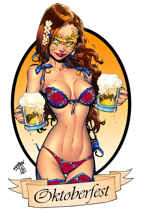 Paul Green - 2025 Oktoberfest Lingerie Art Print - Zenescope Entertainment Inc