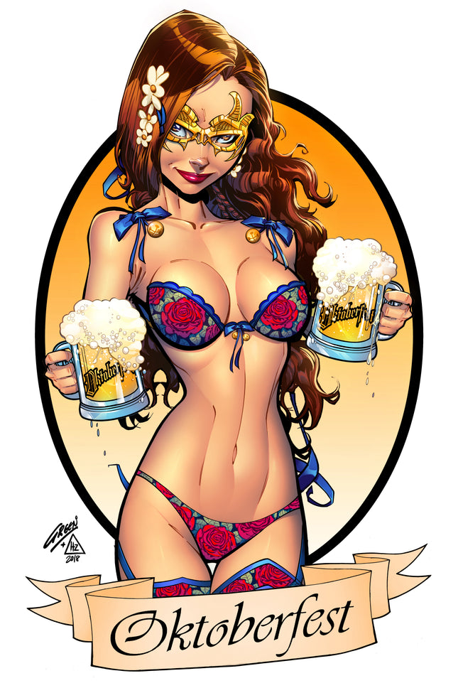 Paul Green - 2025 Oktoberfest Lingerie Art Print - Zenescope Entertainment Inc