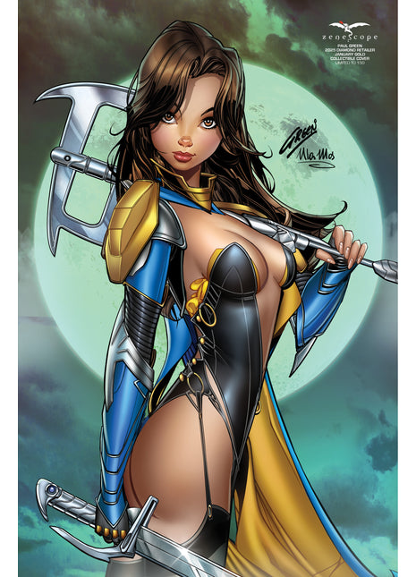 Paul Green - 2025 Diamond Retailer January Gold Collectible Cover - LE 150 - Zenescope Entertainment Inc