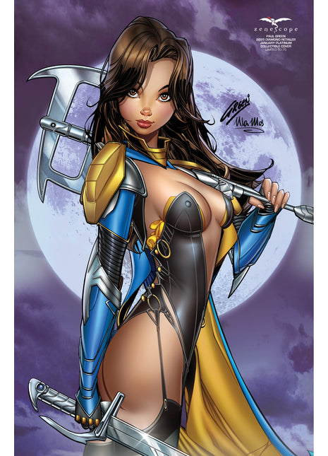 Paul Green - 2025 Diamond Retailer January Platinum Collectible Cover - LE 75 - Zenescope Entertainment Inc
