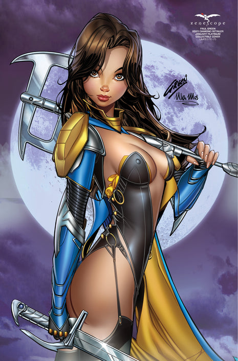 CGC 9.8 - Paul Green - 2025 Diamond Retailer January Platinum Collectible - LE 75 - Zenescope Entertainment Inc