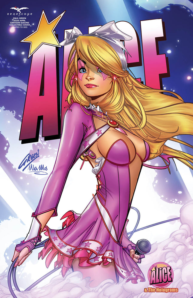Paul Green - 2026 April Cartoon Queens Collectible Cover - LE 300 - Zenescope Entertainment Inc