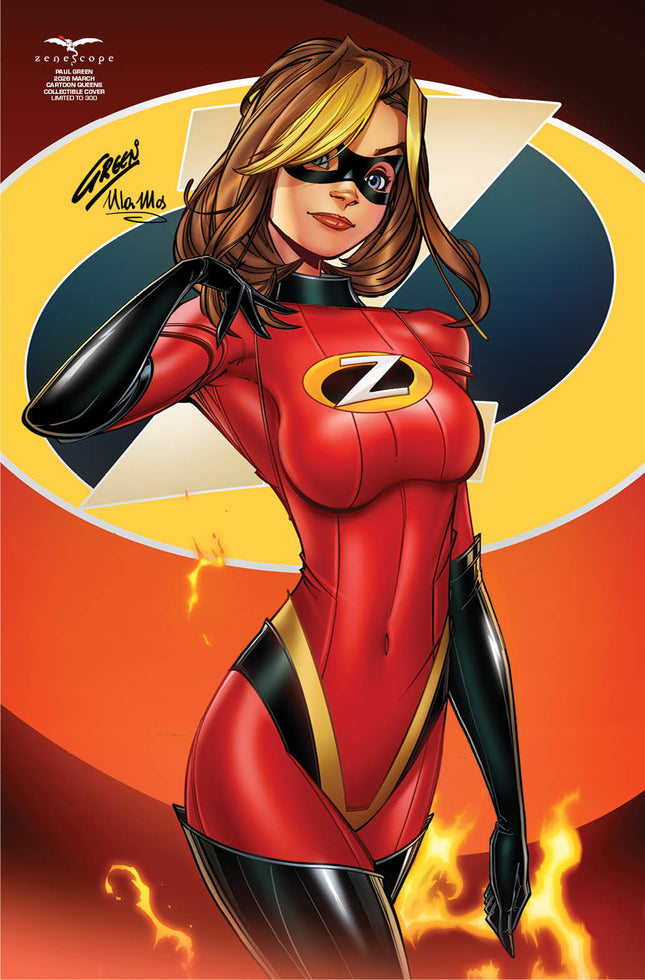 Paul Green - 2026 March Cartoon Queens Collectible Cover - LE 300 - Zenescope Entertainment Inc