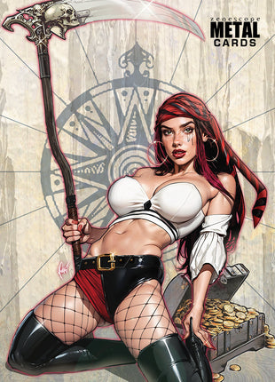 Cedric Poulat - September 2025 Pirate Princess Keres - METAL CARD - Zenescope Entertainment Inc