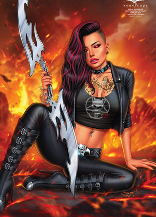 Sanju Nivangune - 2025 Diamond Retailer April Silver Collectible Cover - LE 250 - Zenescope Entertainment Inc