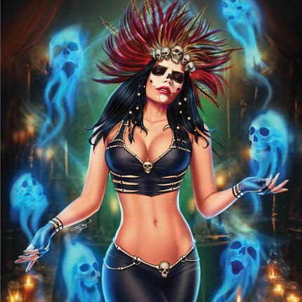 Sanju Nivangune - 2026 August Virtual Con Collectible Cover w/ Trading Card - LE 225 - Zenescope Entertainment Inc
