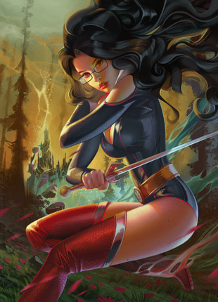 Igor Lomov - 2025 November Featured Character Sela - Mini Art Print - Zenescope Entertainment Inc