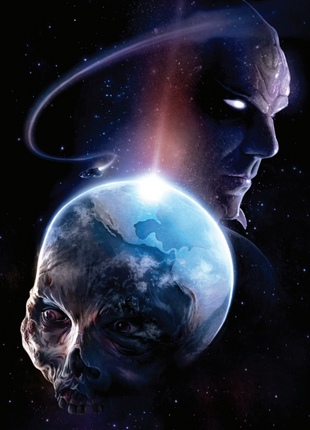 Aliens Vs Zombies Sci-fi Mini Art Print