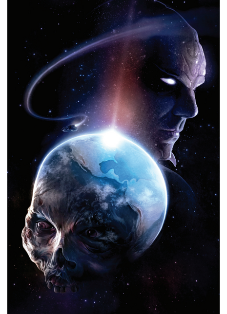 Aliens Vs Zombies Sci-fi Mini Art Print