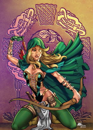 Manny & Ivan Nunes - Featured Character Robyn Hood - Mini Art Print