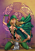 Manny & Ivan Nunes - Featured Character Robyn Hood - Mini Art Print - Zenescope Entertainment Inc
