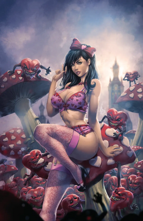 Vinz El Tabanas - Valentine's Day Calie Pinup - Mini Art Print - Zenescope Entertainment Inc