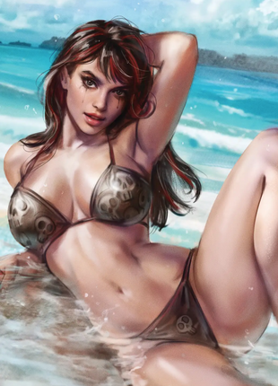 Ian Macdonald - Keres Swimsuit - Mini Art Print - Zenescope Entertainment Inc