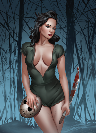 Ale Garza & Ula Mos - Spring Break Slasher Cosplay - Showcase - Zenescope Entertainment Inc