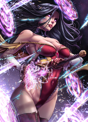Drax Gal - Featured Character Skye - Mini Art Print - Zenescope Entertainment Inc