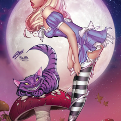 Paul Green - Featured Character Alice & Cat - Mini Art Print - Zenescope Entertainment Inc
