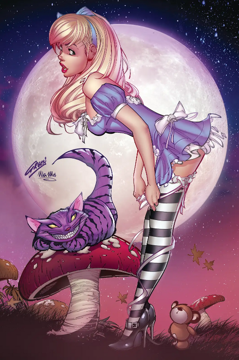 Paul Green - Featured Character Alice & Cat - Mini Art Print - Zenescope Entertainment Inc