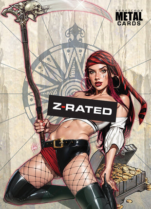 Cedric Poulat - September 2025 Pirate Princess Z-Rated Keres - METAL CARD - Zenescope Entertainment Inc